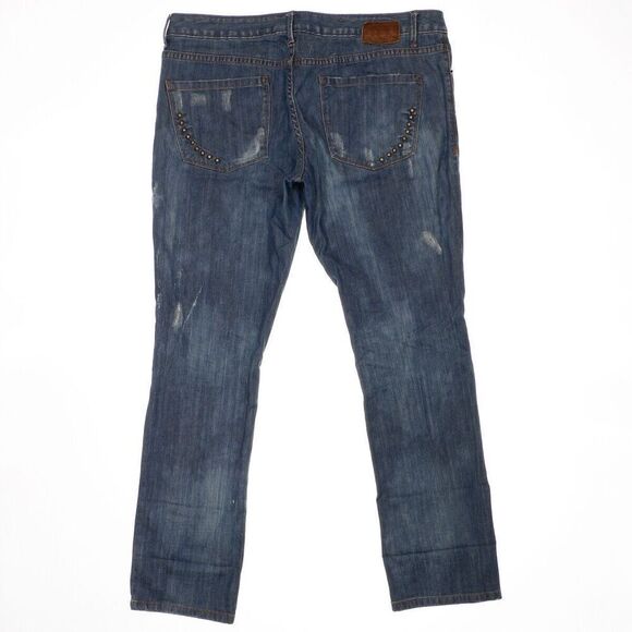 Converse Sheridan Skinny Jeans Size 32 Womens Low Waist Distress Measure 37x30.5 - Picture 3 of 13